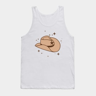 Brown Cowboy Hat Cowgirl Aesthetic Tank Top